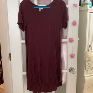 Francescas Burgundy Dress